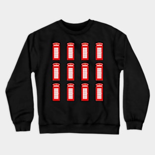 London Telephone Box British Print Crewneck Sweatshirt